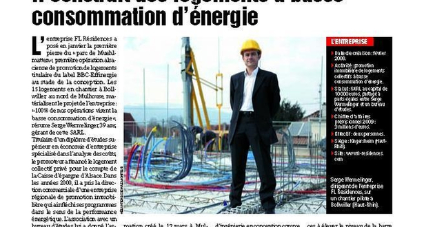 Il construit des logements à basse consommation d'énergie