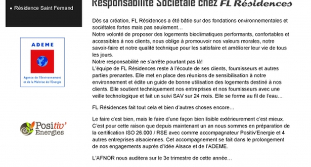 Newsletter 7 : Responsabilité Sociétale chez FL Résidences