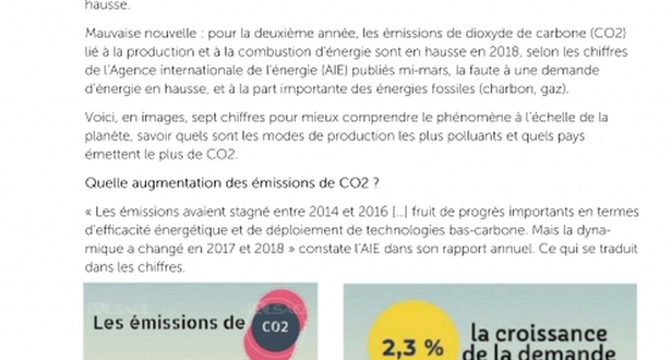 NEWSLETTER 18 - 7 chiffres pour comprendre le boom des émissions de CO2 liées à l'énergie