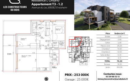 Plan du logement et surfaces