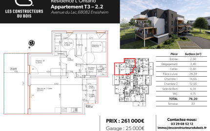Plan du logement et surfaces