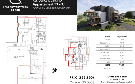 Plan du logement et surfaces