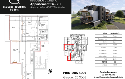 Plan du logement et surfaces